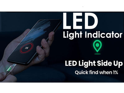 TECHGEAR 60 W USB-A to USB-C Fast Charging Cable with LED Light – 3A QC 3.0, Nylon Braided, 0.3 m | 1 m | 2 m | 3 m | 2 Pack | 3 Pack