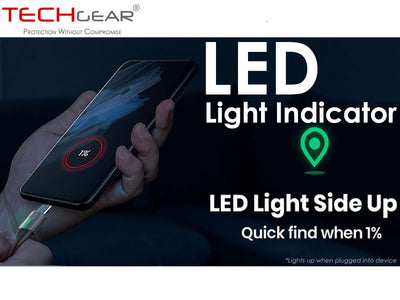 TECHGEAR 240 W USB-C to USB-C Super Fast Charging Cable with LED Light – PD 3.1 / 48 V 5 A, E-Marker, Nylon Braided – 0.3 m | 1 m | 2 m | 3 m | 2 Pack | 3 Pack