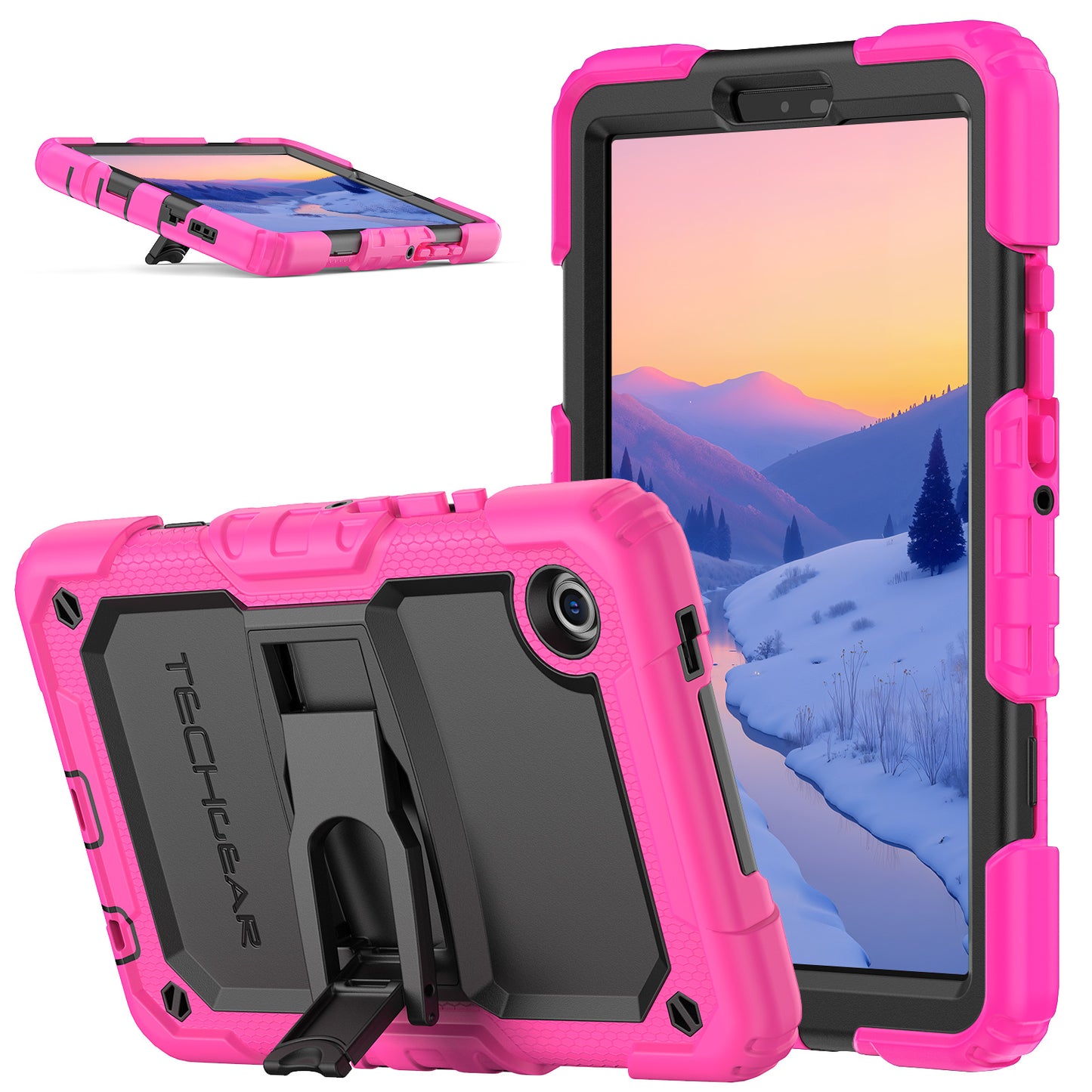 TECHGEAR ArmourSHIELD Case for Samsung Galaxy Tab A11 8.7" (SM-X130/X133/X135) – Tough Rugged Full Body Case with Screen Protector & Kickstand
