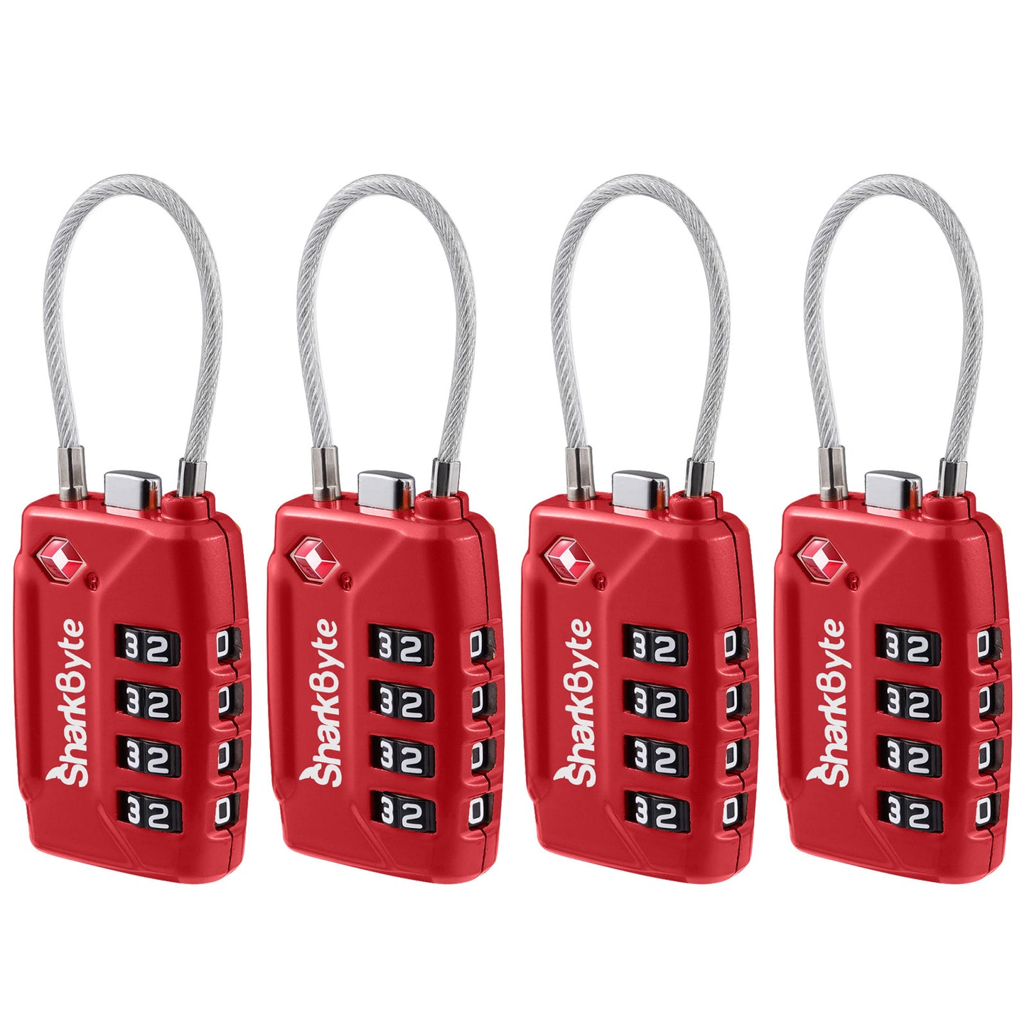 TSA Suitcase Locks 4-Dial Security Travel Combination Padlock