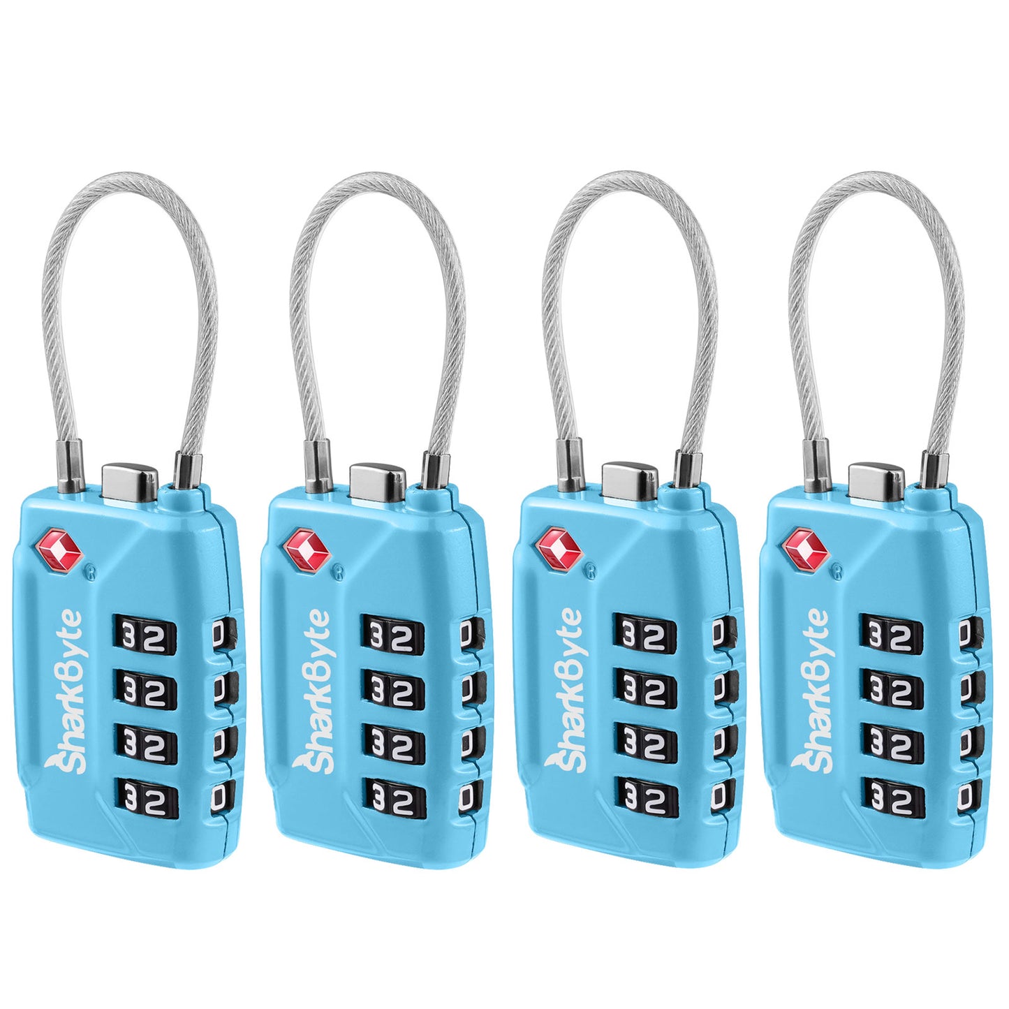 TSA Suitcase Locks 4-Dial Security Travel Combination Padlock