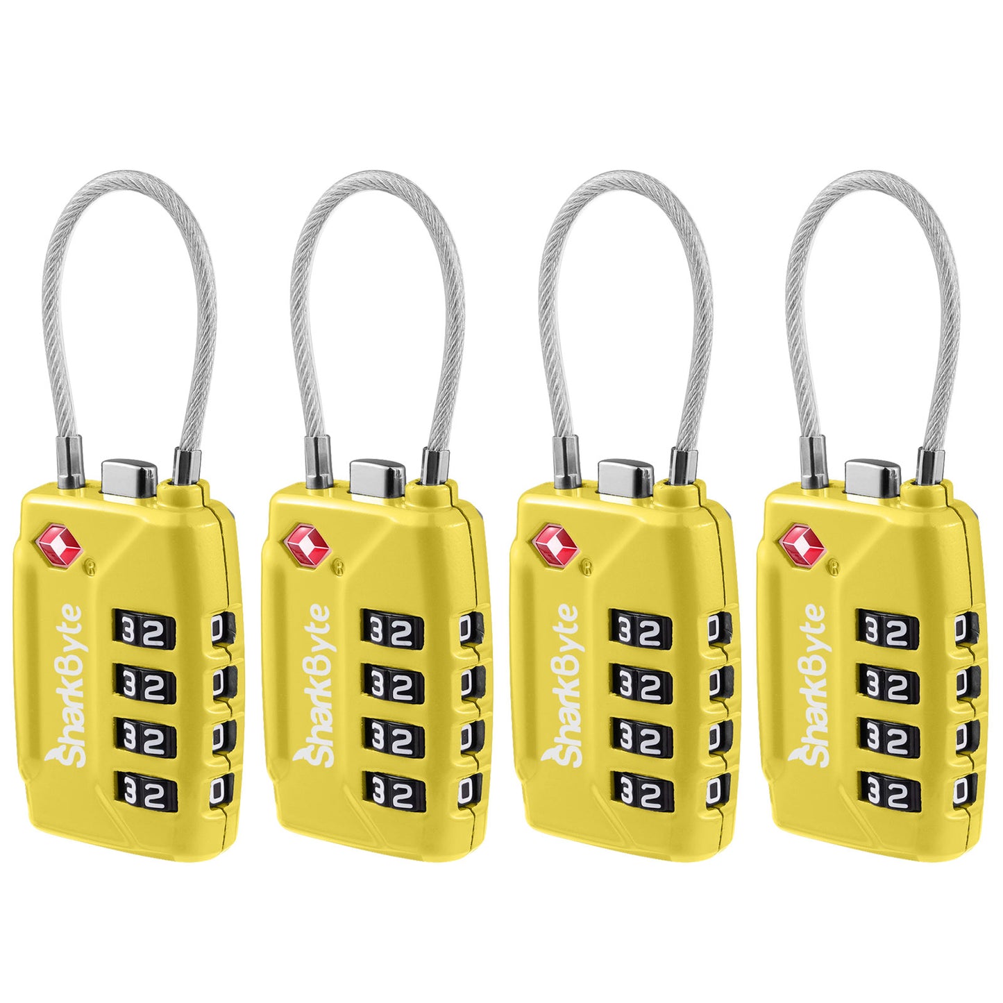 TSA Suitcase Locks 4-Dial Security Travel Combination Padlock