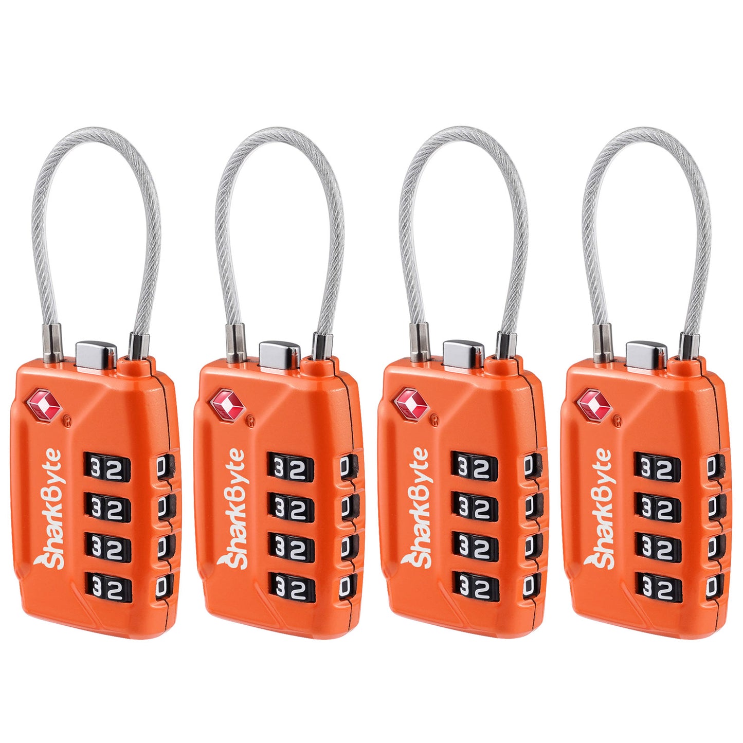 TSA Suitcase Locks 4-Dial Security Travel Combination Padlock