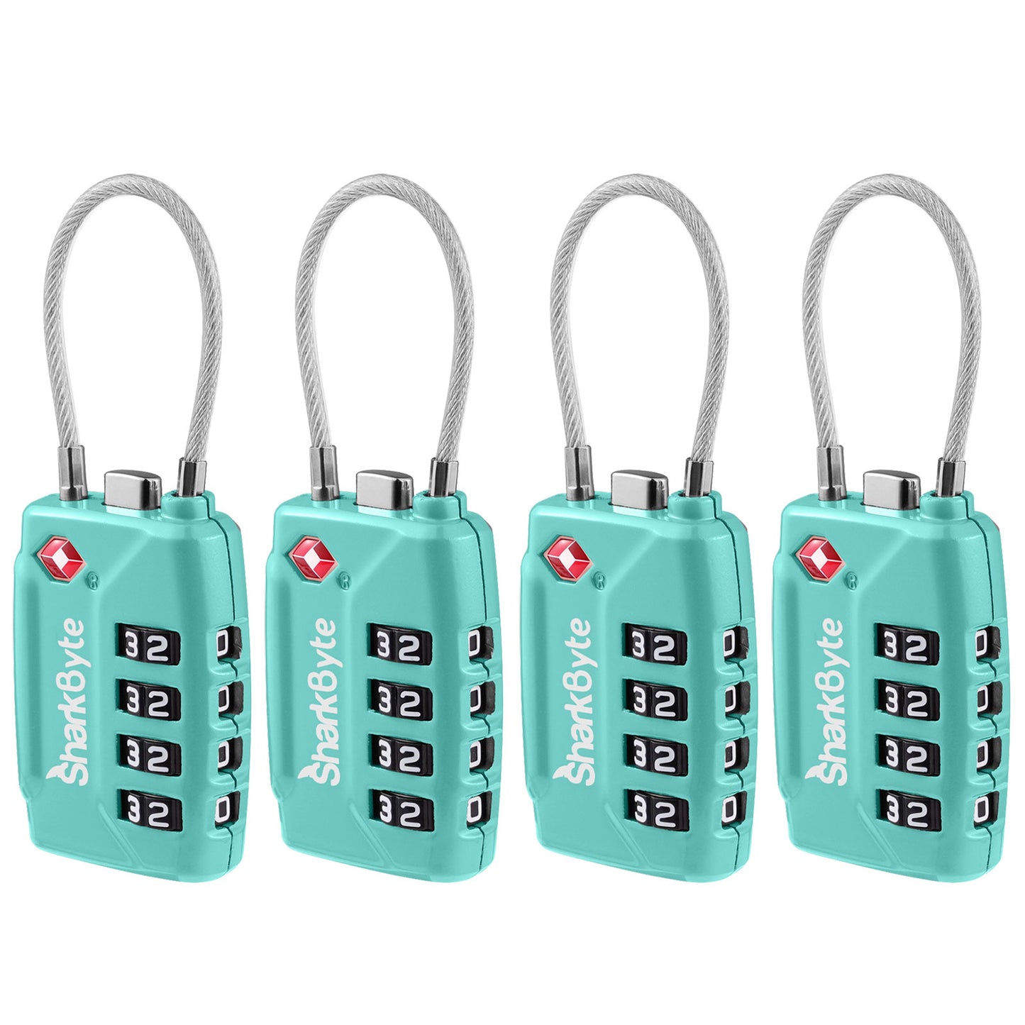 TSA Suitcase Locks 4-Dial Security Travel Combination Padlock