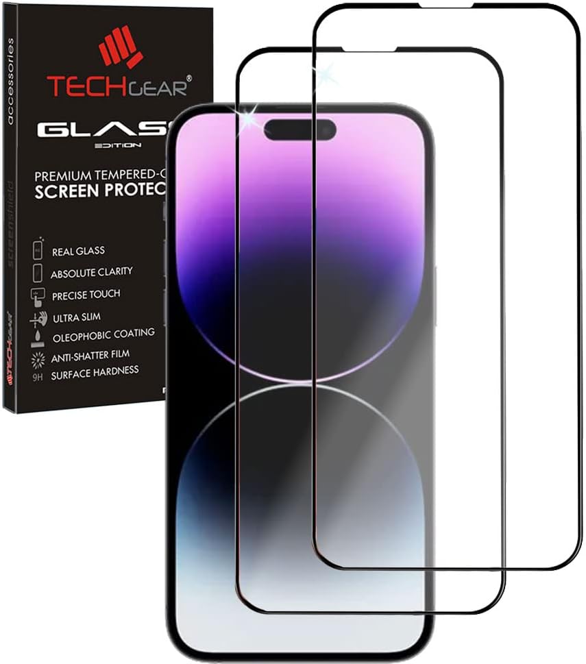 iPhone 14 Pro Max Full Coverage 3D Tempered Glass Screen Protectors