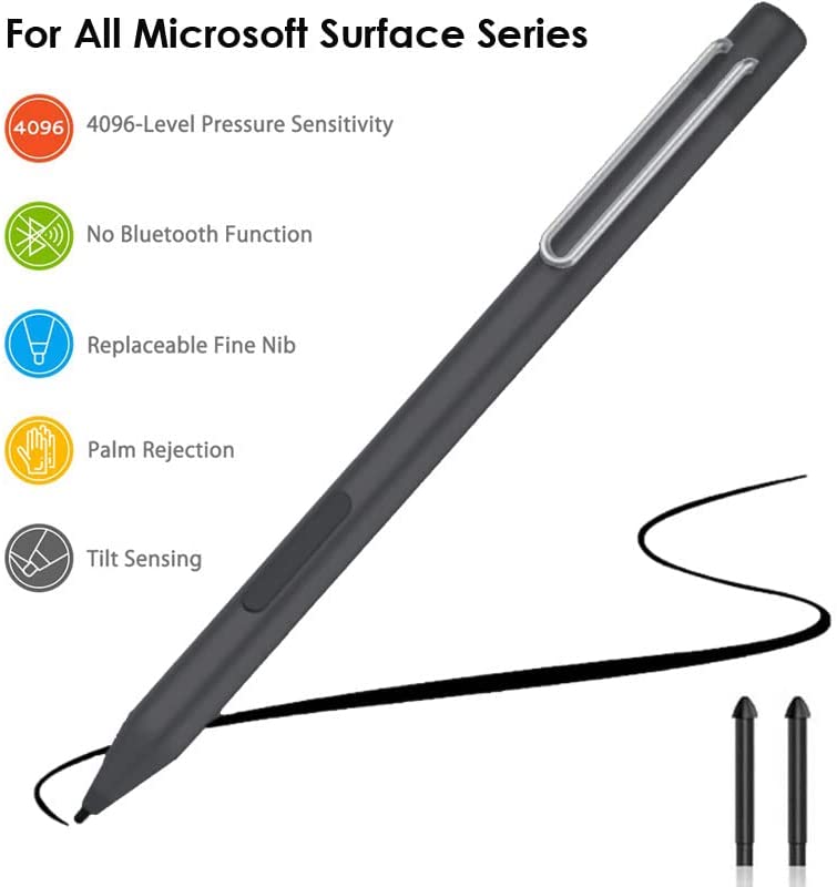 Stylus Pen for Microsoft with High Pressure Sensitivity & Palm Rejection