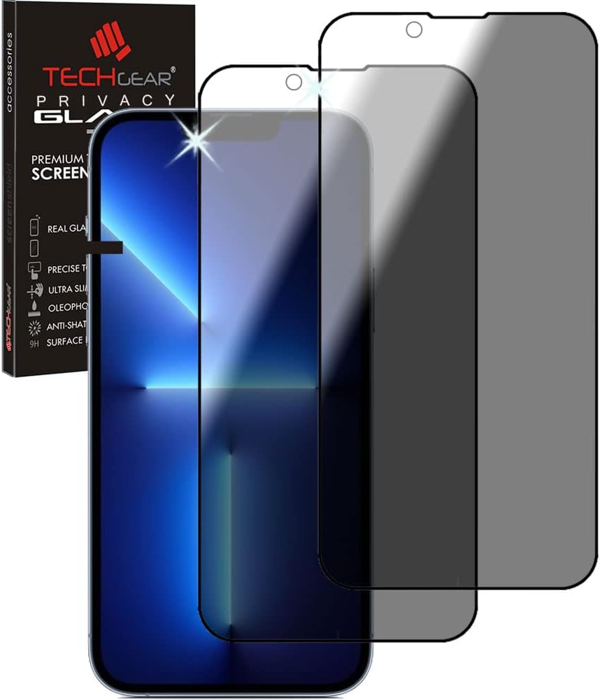 iPhone 16e Anti Spy, Privacy Full Coverage 3D Tempered Glass Screen Protectors