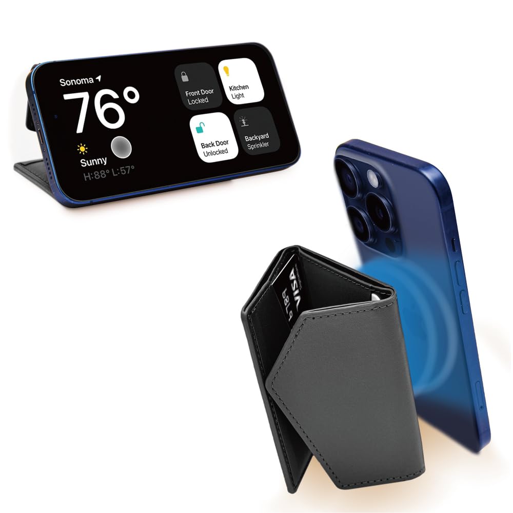 MagSafe Wallet, PU Leather Magnetic Phone Stand, Card Cash Holder