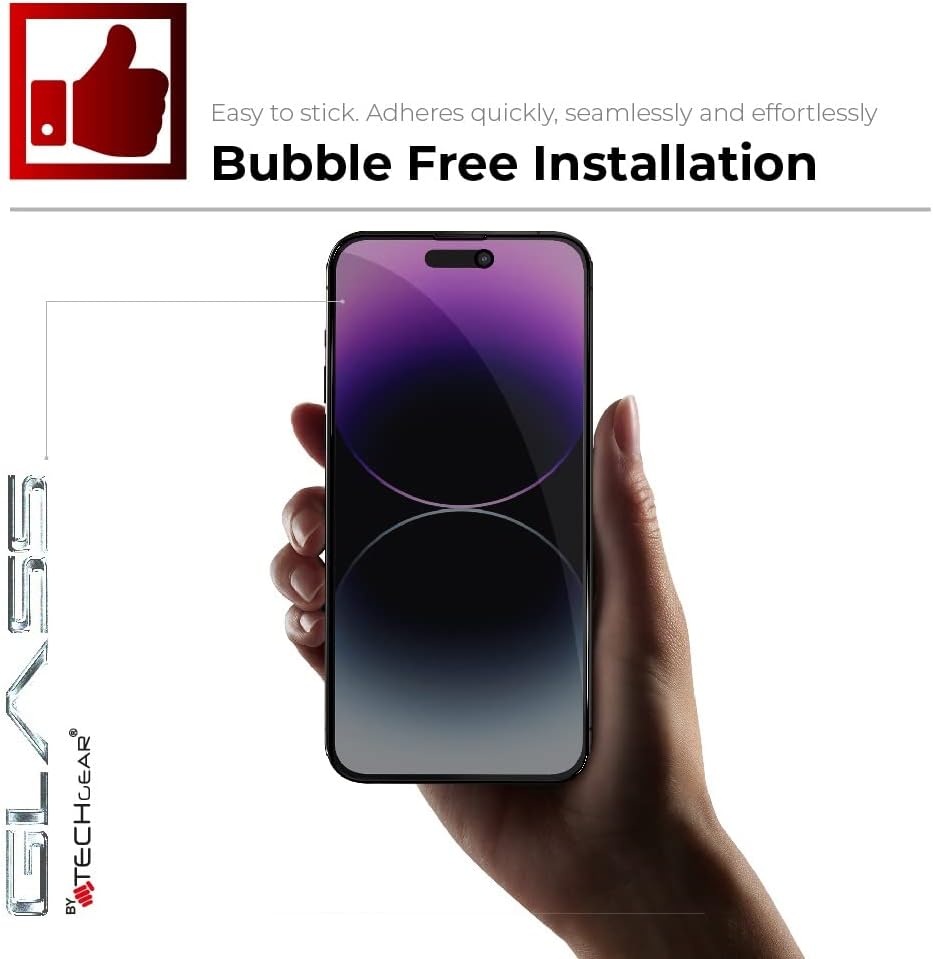 iPhone 15 Plus Anti Spy, Privacy Full Coverage 3D Tempered Glass Screen Protectors
