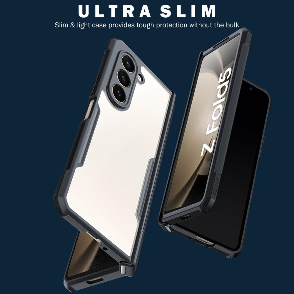 Samsung Galaxy Z Fold 5 Tough Case, Screen Protector Case with Hinge Protection Protective Case Heavy Duty with Built-in Glass Screen Protector
