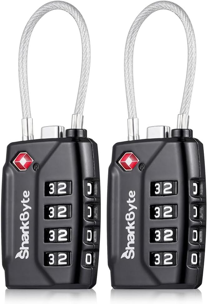 TSA Suitcase Locks 4-Dial Security Travel Combination Padlock