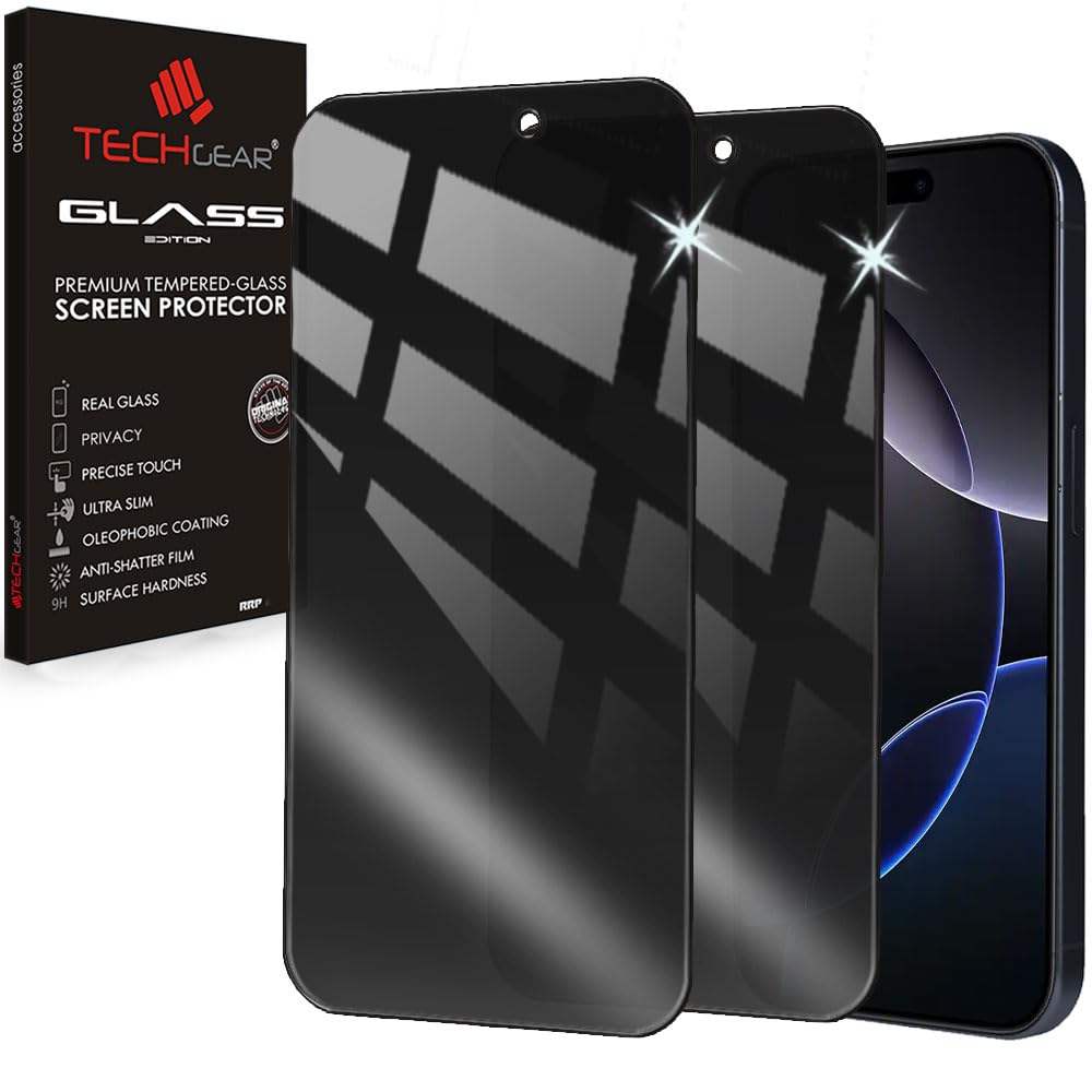 iPhone 16 Plus Anti Spy, Privacy Full Coverage 3D Tempered Glass Screen Protectors