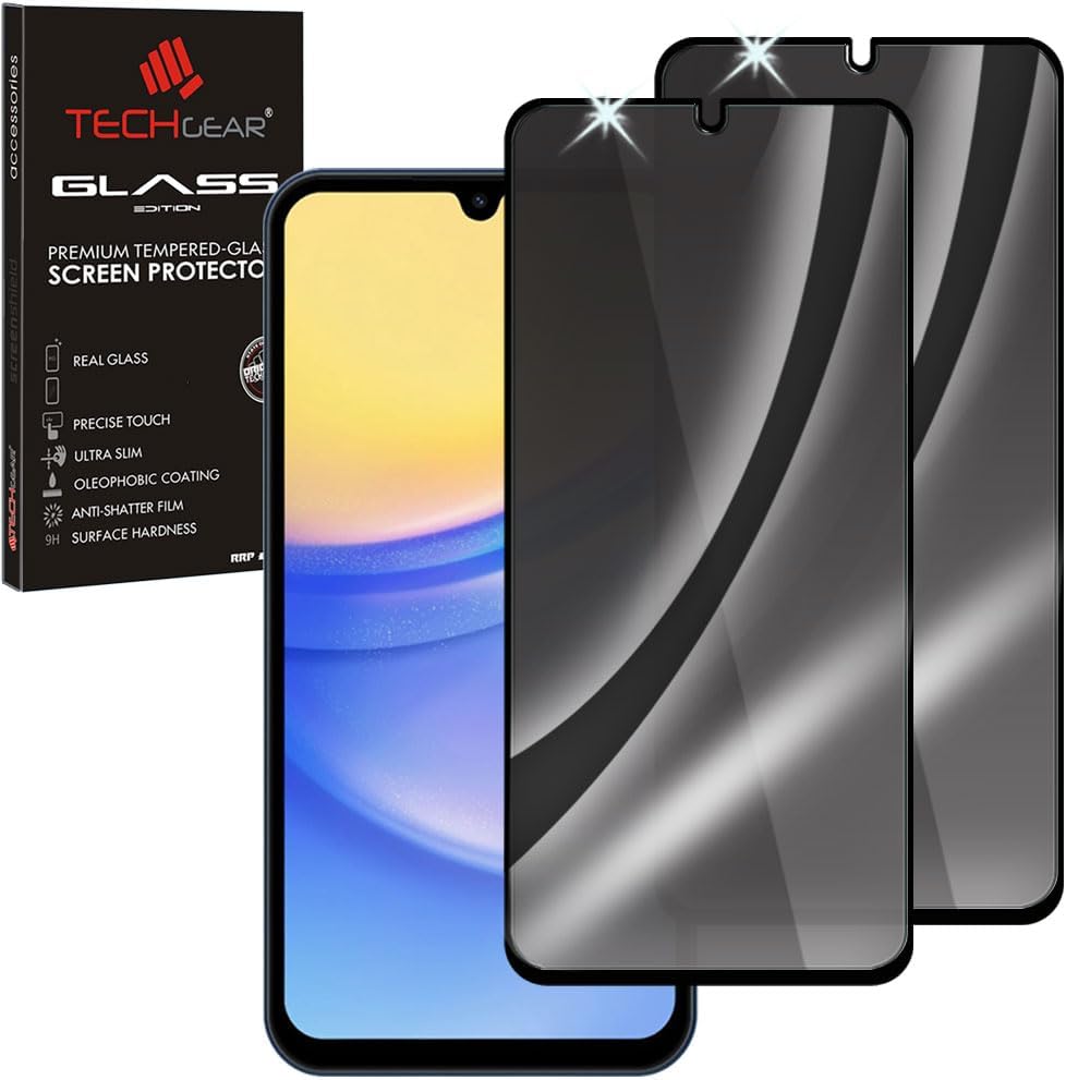 Samsung Galaxy A15 5G Anti Spy, Privacy Full Coverage 3D Tempered Glass Screen Protectors