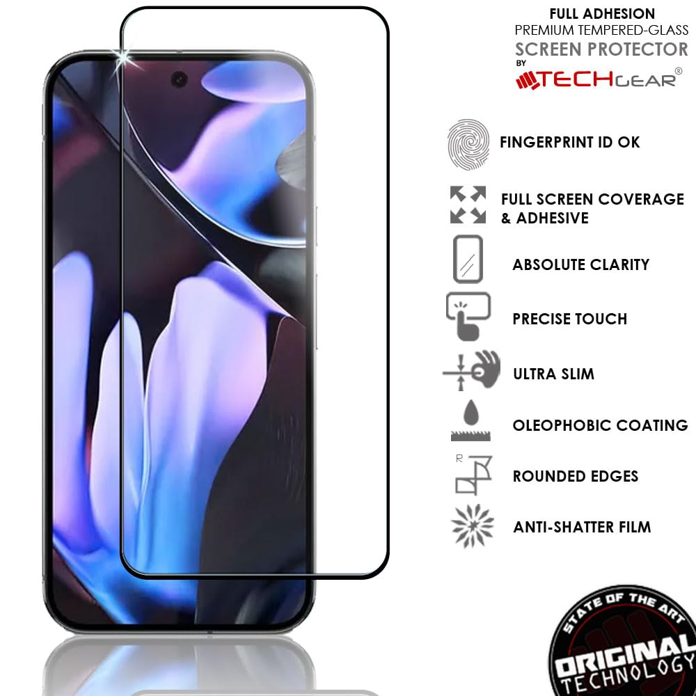 Google Pixel 9 Pro XL Full Coverage 3D Tempered Glass Screen Protectors