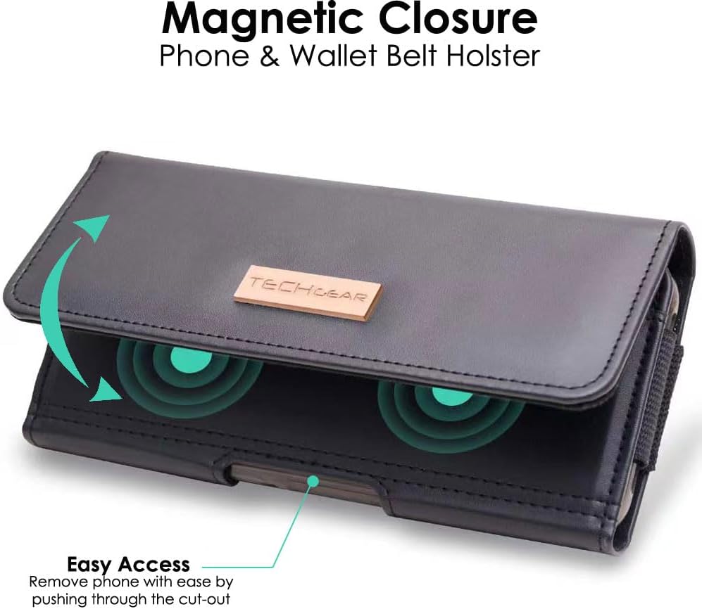 RFID Blocking Card Holder PU Leather Holster Pouch Case with Belt Clip & Loop