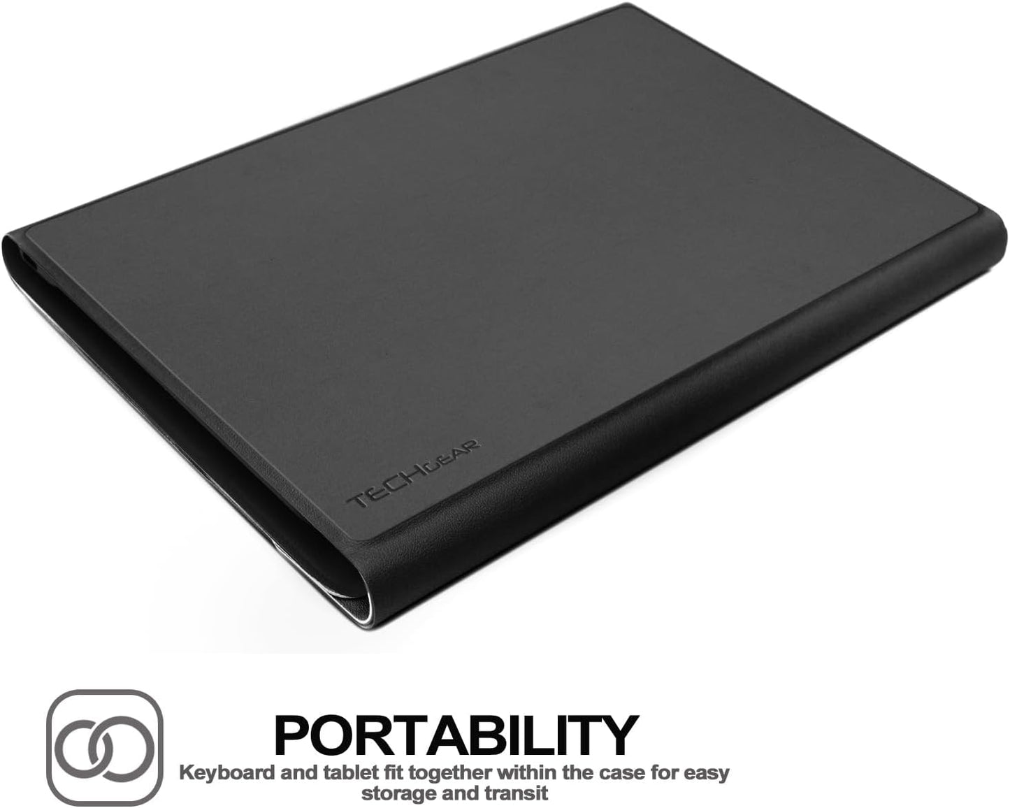 TECHGEAR Strike Folio Keyboard Case for Samsung Galaxy Tab S10 Plus (S10+) / S9 Plus (s9+) 12.4" (SM-X820, X826, X810, X816) – UK QWERTY, Detachable Bluetooth Keyboard, Slim Protective Stand Cover, S Pen Compatible