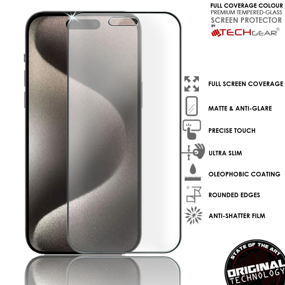IPhone 16 Pro Max Anti Glare, Matte Full Coverage 3D Tempered Glass Screen Protectors