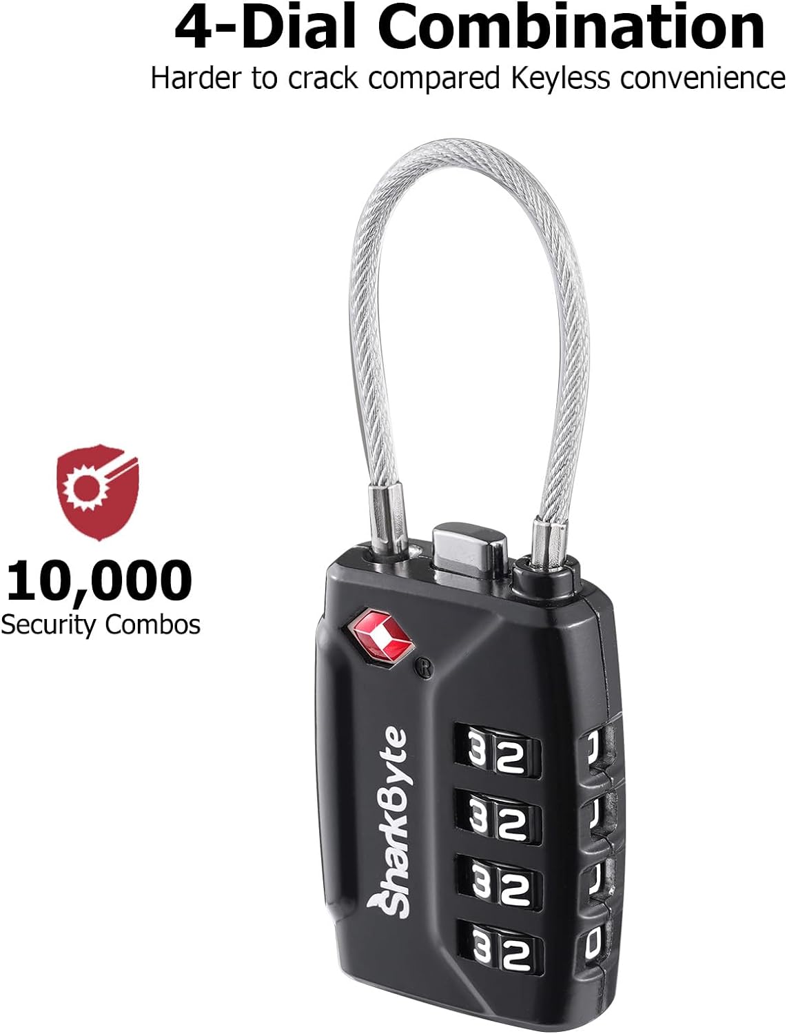 TSA Suitcase Locks 4-Dial Security Travel Combination Padlock
