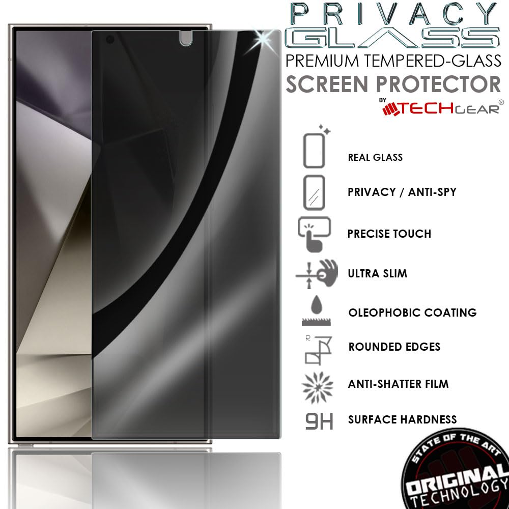 Samsung Galaxy S25 Ultra Anti Spy, Privacy Full Coverage 3D Tempered Glass Screen Protectors
