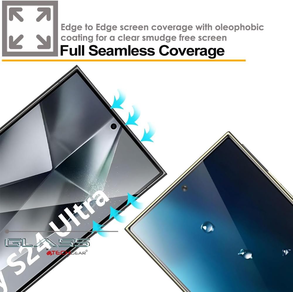 Samsung Galaxy S24 Ultra Full Coverage 3D Tempered Glass Screen Protectors