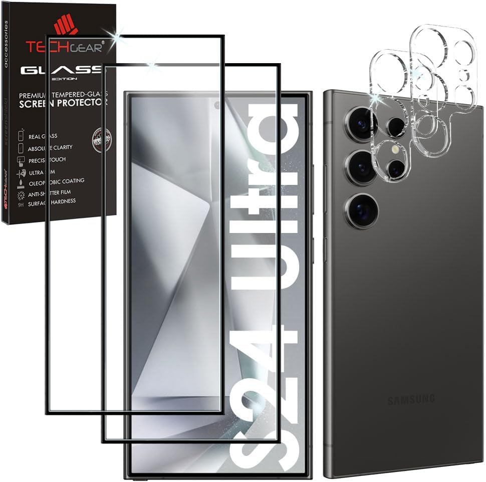 Samsung Galaxy S24 Ultra FULL Tempered Glass Screen & with Camera Lens Protector