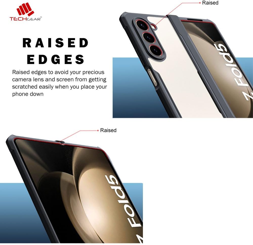 Samsung Galaxy Z Fold 5 Tough Case, Screen Protector Case with Hinge Protection Protective Case Heavy Duty with Built-in Glass Screen Protector
