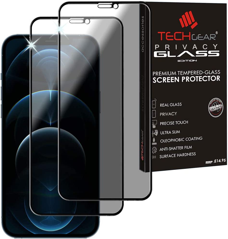 iPhone 12 Pro Max Anti Spy, Privacy Full Coverage 3D Tempered Glass Screen Protectors