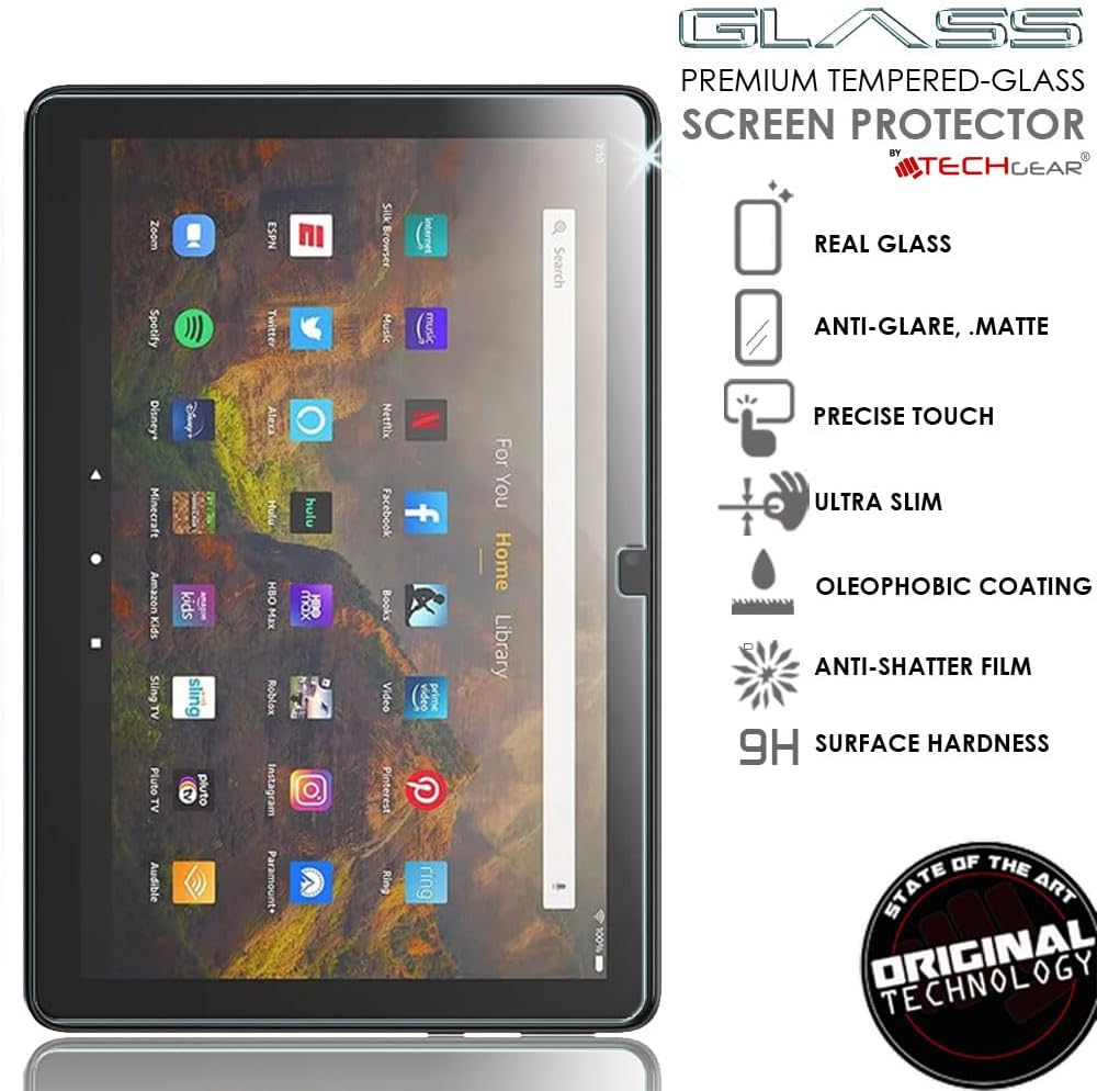 Amazon Fire HD 10" / HD 10" Plus (13th Generation) Anti Glare, Matte Tempered Glass Screen Protectors