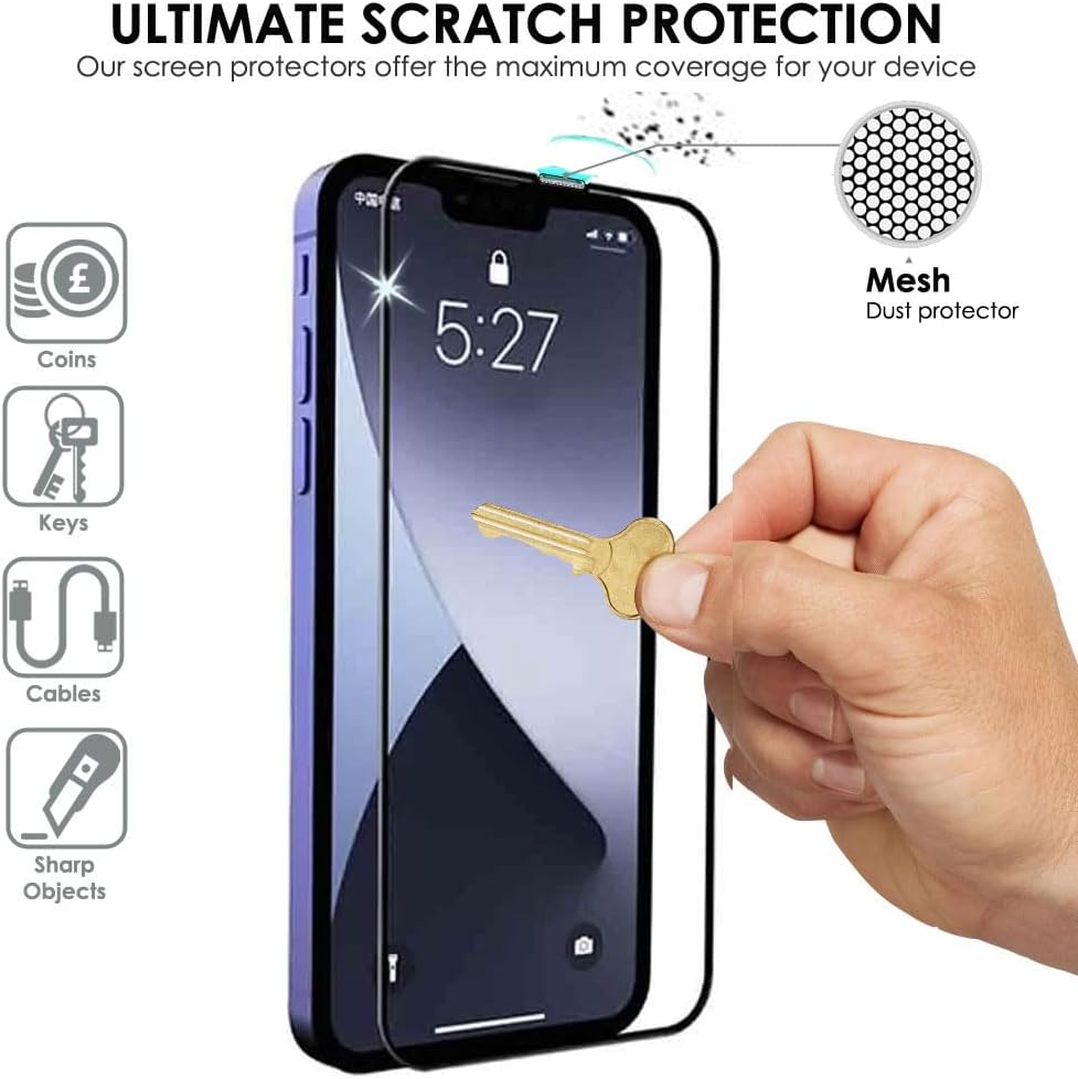 iPhone 15 Full Coverage 3D Tempered Glass Screen Protectors