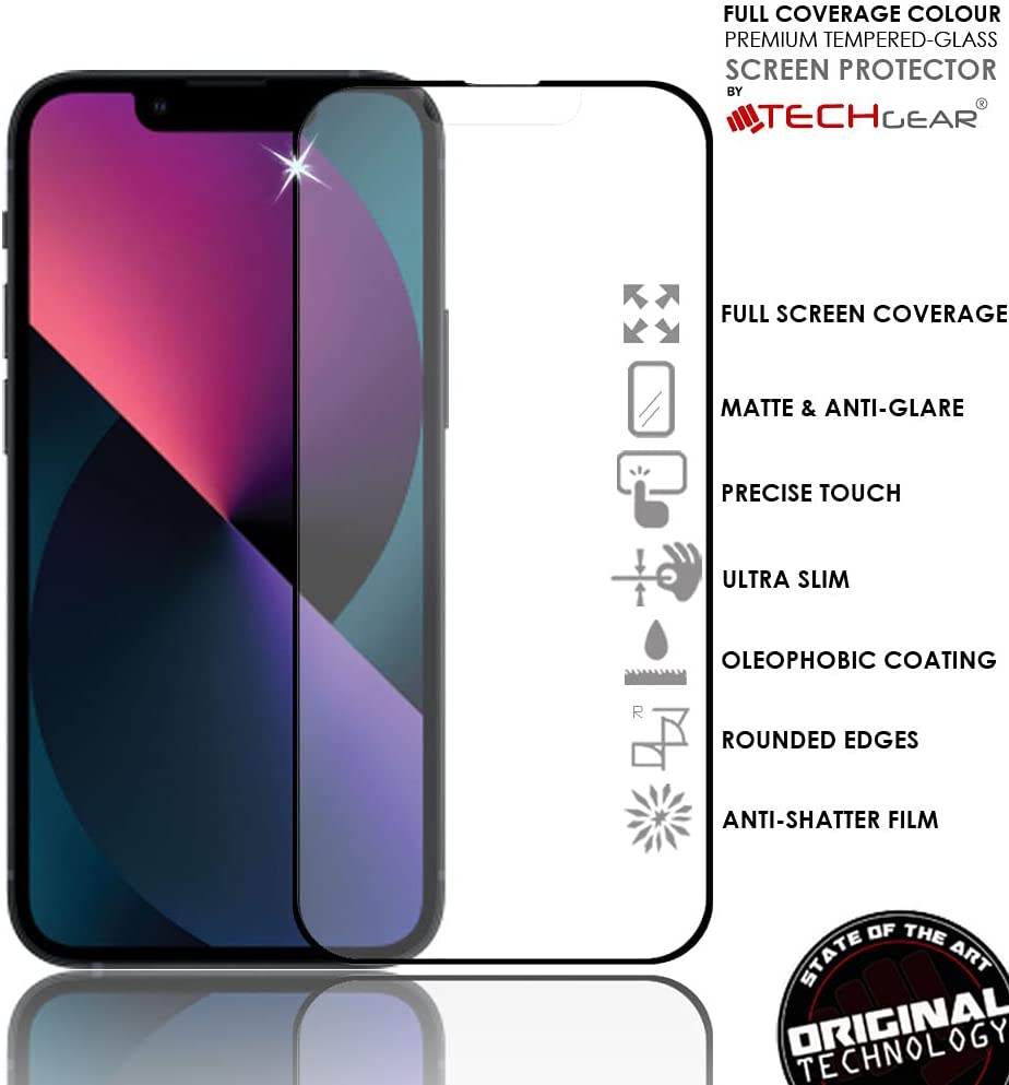 iPhone 13 Mini Anti Glare, Matte Full Coverage 3D Tempered Glass Screen Protectors