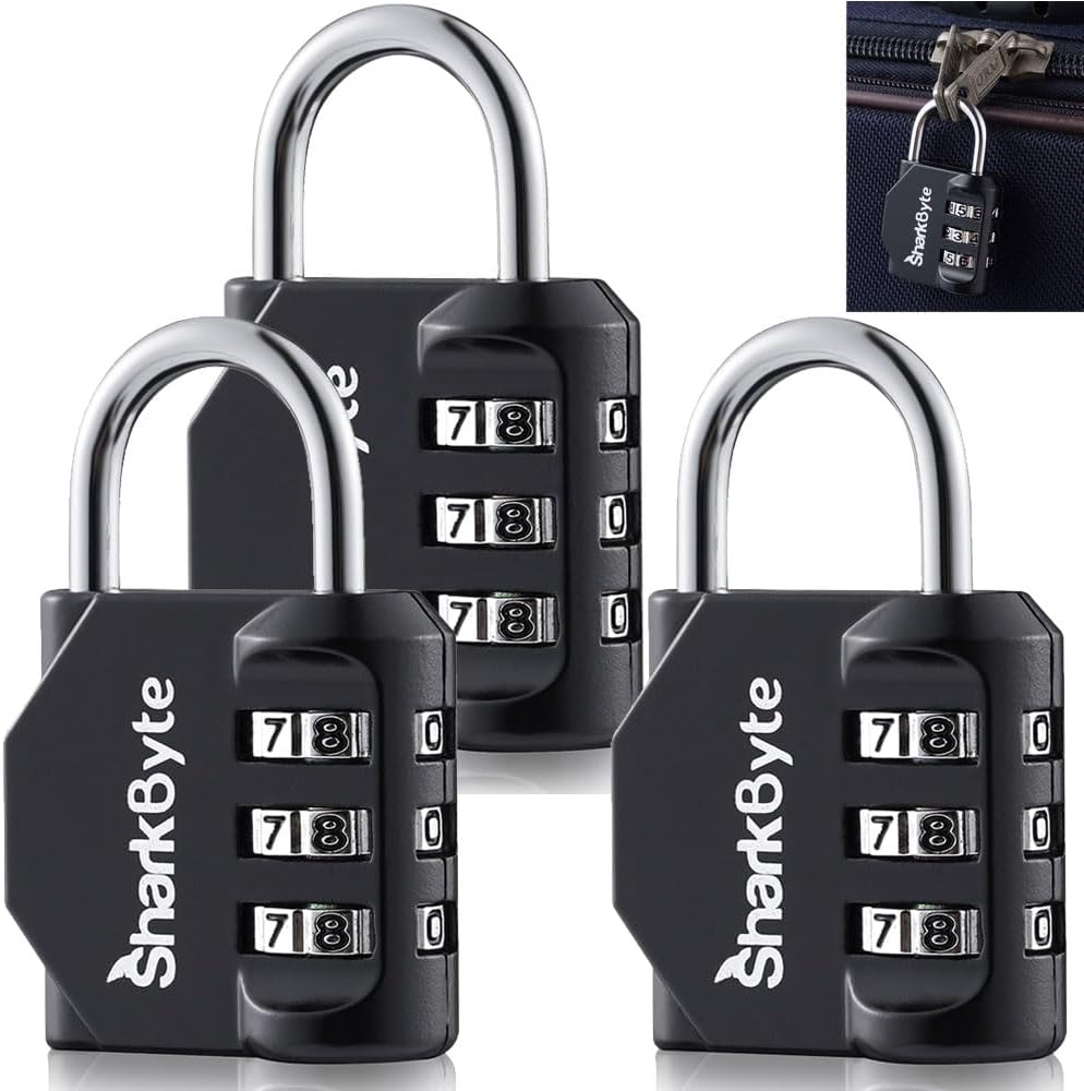3-Dial Weatherproof Security Combination Padlock