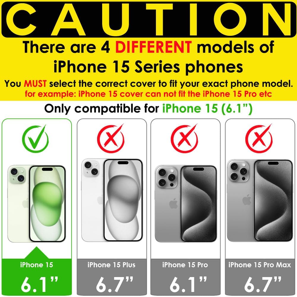 TECHGEAR iPhone 15 Magnetic Silicone Case, Premium Liquid Silicone Anti-Scratch Compatible with MagSafe Soft Gel Rubber, Microfibre Lining Shockproof Phone Case For iPhone 15 6.1" - Black