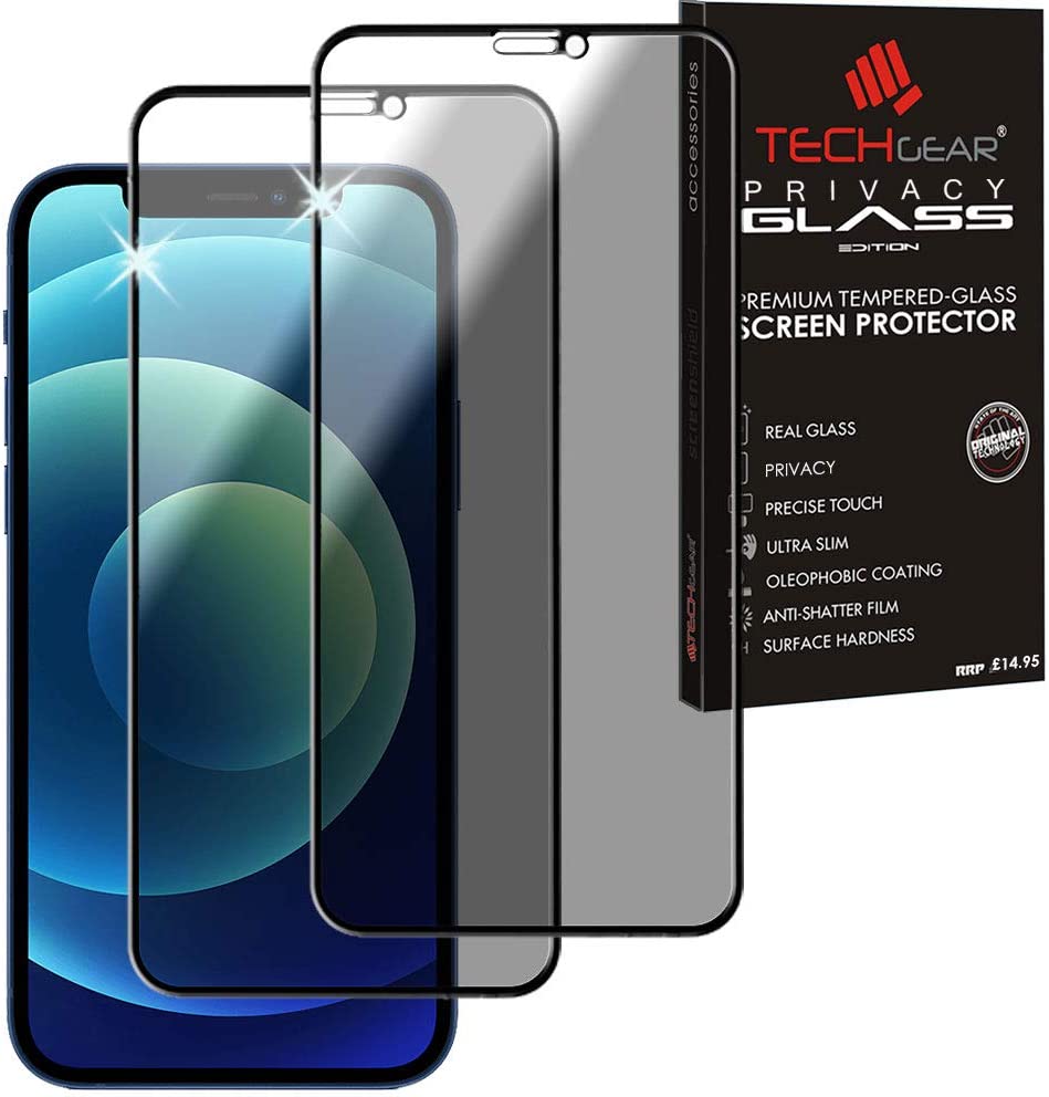 iPhone 12 Mini Anti Spy, Privacy Full Coverage 3D Tempered Glass Screen Protectors