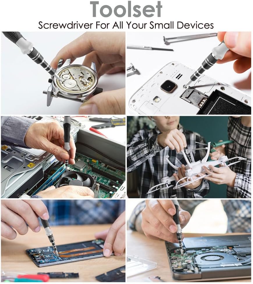 139 in 1 Precision Mini Screwdrivers Set, Magnetic DIY Electronic Repair Tools Kit for iPhone Mobile Laptop PC Mac Watch Glasses etc