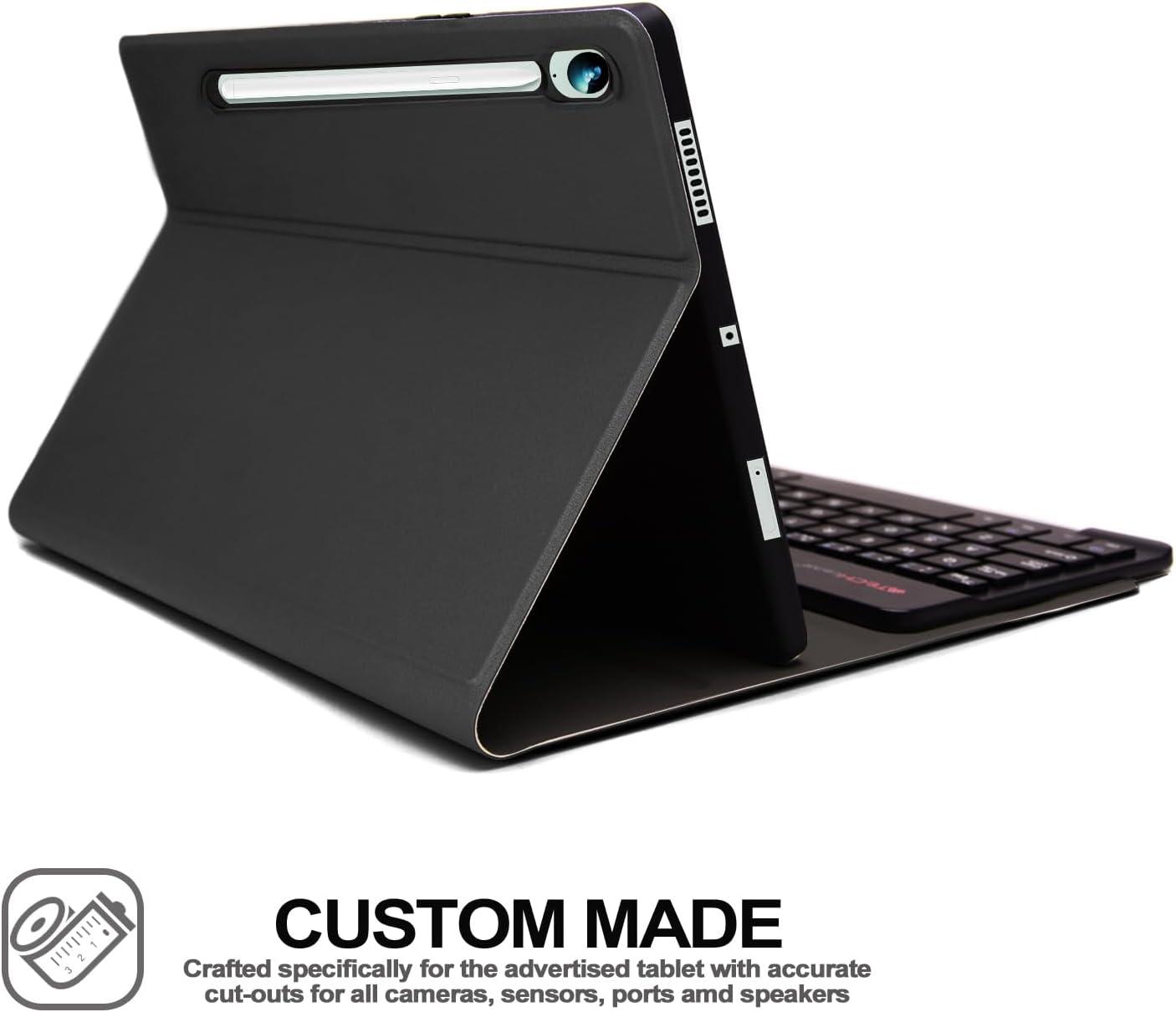 TECHGEAR Strike Folio Keyboard Case for Samsung Galaxy Tab S10 Plus (S10+) / S9 Plus (s9+) 12.4" (SM-X820, X826, X810, X816) – UK QWERTY, Detachable Bluetooth Keyboard, Slim Protective Stand Cover, S Pen Compatible