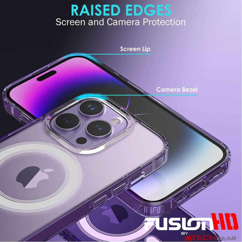 Apple iPhone 15 Pro Magnetic Case - Shockproof, Anti-Scratch, Slim & Light, Hybrid Drop Protection, Gel Bumper & Clear Hard Back MagSafe Case