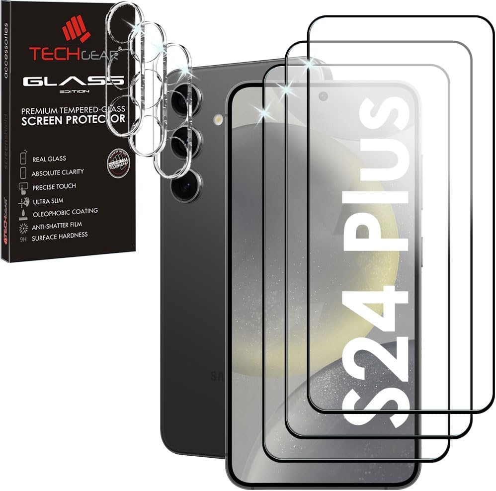 Samsung Galaxy S24 Plus FULL Tempered Glass Screen & with Camera Lens Protector