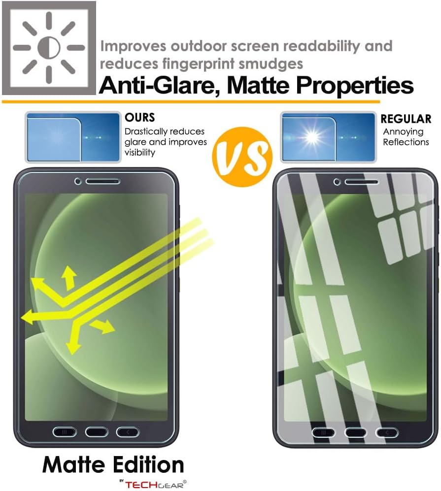 Samsung Galaxy Tab Active 5 8.0" 2024 (SM-X306) Anti Glare, Matte Tempered Glass Screen Protectors