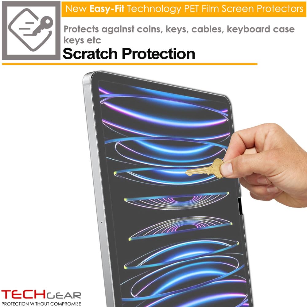 TECHGEAR Easy-Fit Matte Film Screen Protectors for iPad Pro 13" (2025 M5 / 2024 M4) – 2 Pack Anti-Glare Scratch-Resistant Apple Pencil Compatible