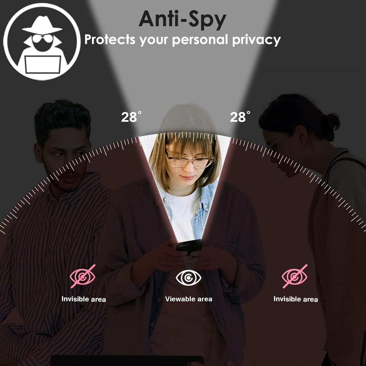 Samsung Galaxy S24 5G Anti Spy, Privacy Full Coverage 3D Tempered Glass Screen Protectors