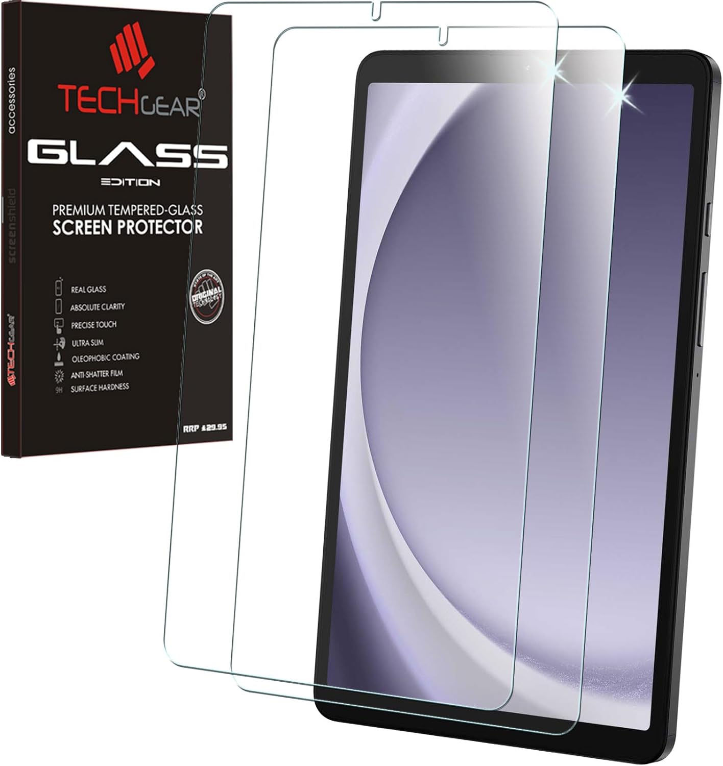 Tempered Glass Screen Protector for Samsung Galaxy Tab A11 8.7" (2025 SM-X130/X133/X135) & Tab A9 8.7" (2023 SM-X110/X115/X117) – 9H Hardness, Easy-Clean Surface, Case Friendly – 1 Pack / 2 Pack