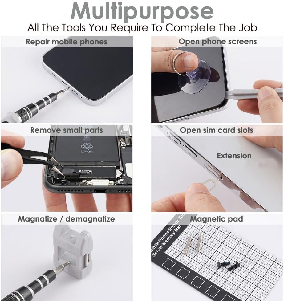 139 in 1 Precision Mini Screwdrivers Set, Magnetic DIY Electronic Repair Tools Kit for iPhone Mobile Laptop PC Mac Watch Glasses etc