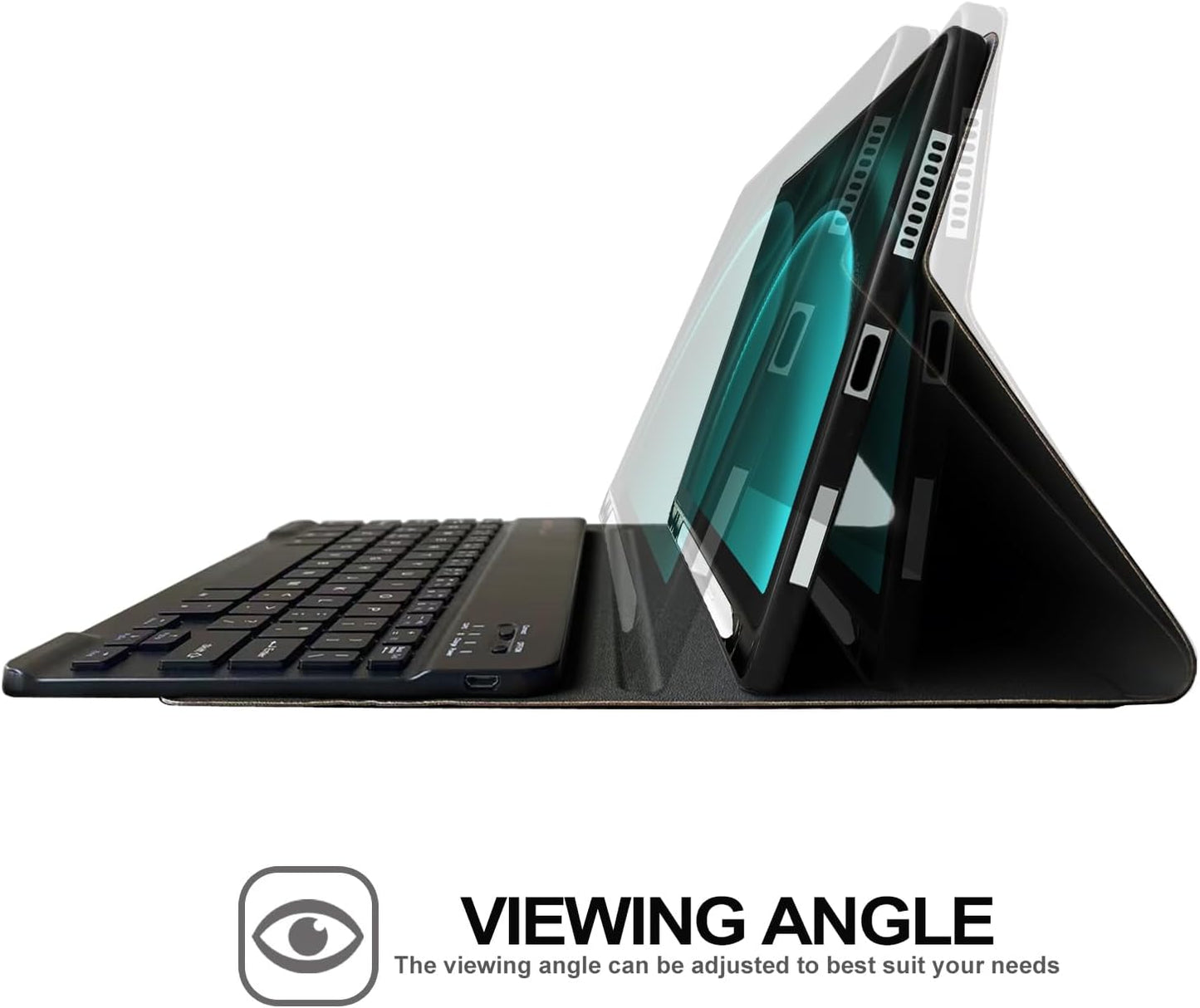 TECHGEAR Strike Folio Keyboard Case for Samsung Galaxy Tab S10 Plus (S10+) / S9 Plus (s9+) 12.4" (SM-X820, X826, X810, X816) – UK QWERTY, Detachable Bluetooth Keyboard, Slim Protective Stand Cover, S Pen Compatible