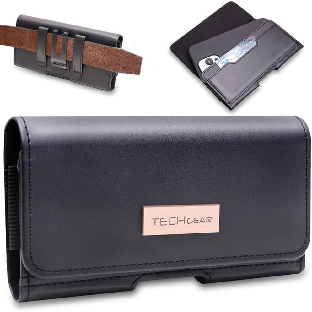 RFID Blocking Card Holder PU Leather Holster Pouch Case with Belt Clip & Loop
