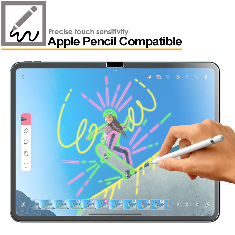 Apple iPad Pro 11" (M4) 2024, Anti Glare, Matte Tempered Glass Screen Protectors