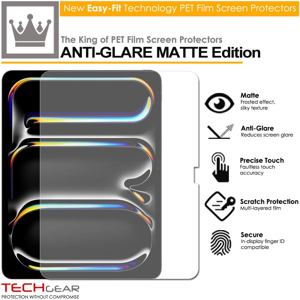 Apple iPad Pro 13" (M4) 2024, 7th Generation Anti Glare, Matte Film Screen Protectors