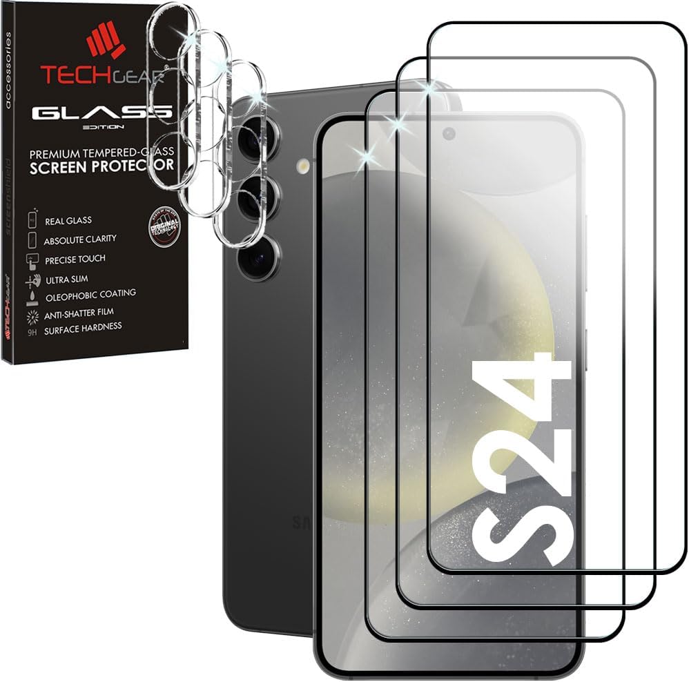 Samsung Galaxy S24 5G FULL Tempered Glass Screen & with Camera Lens Protector