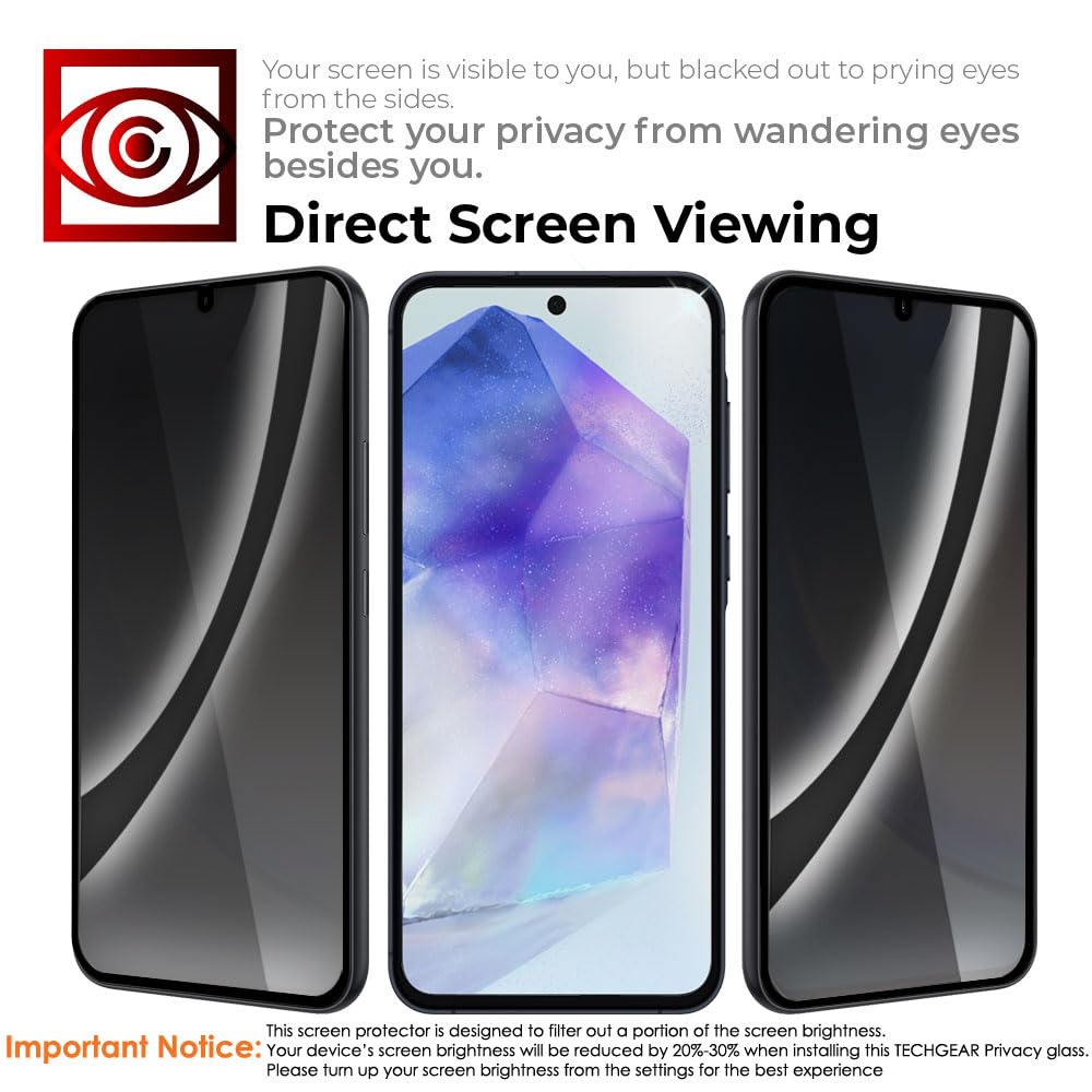 Google Pixel 9 Pro XL Anti Spy, Privacy Full Coverage 3D Tempered Glass Screen Protectors