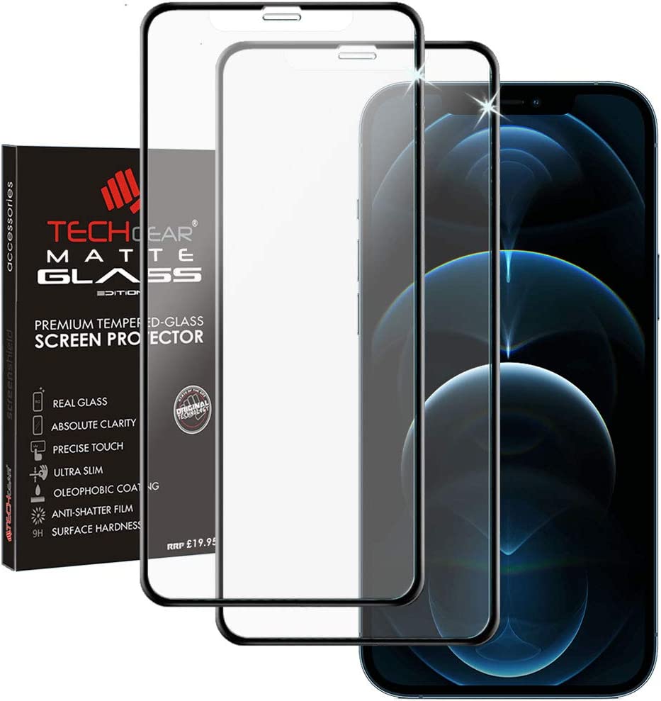 iPhone 12 Pro Max Anti Glare, Matte Full Coverage 3D Tempered Glass Screen Protectors