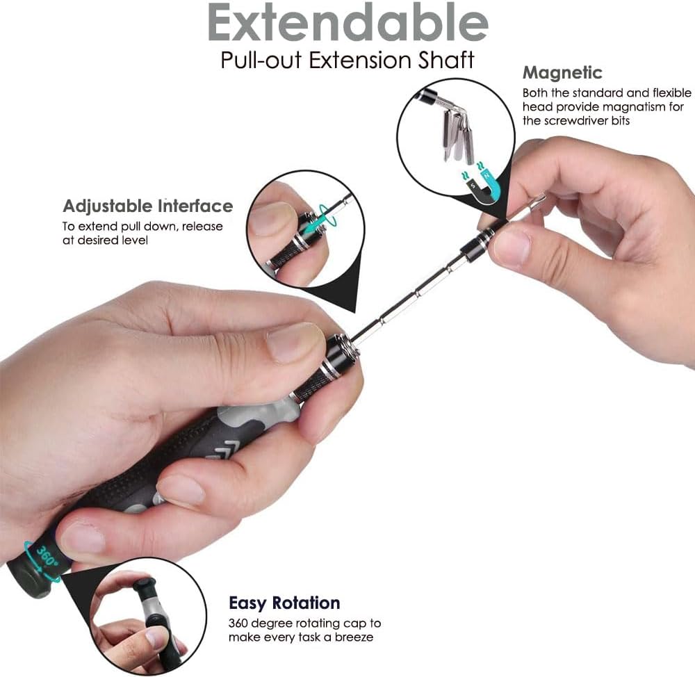 139 in 1 Precision Mini Screwdrivers Set, Magnetic DIY Electronic Repair Tools Kit for iPhone Mobile Laptop PC Mac Watch Glasses etc